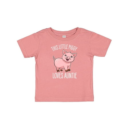 

Inktastic This Little Piggy Loves Auntie- cute Gift Baby Boy or Baby Girl T-Shirt