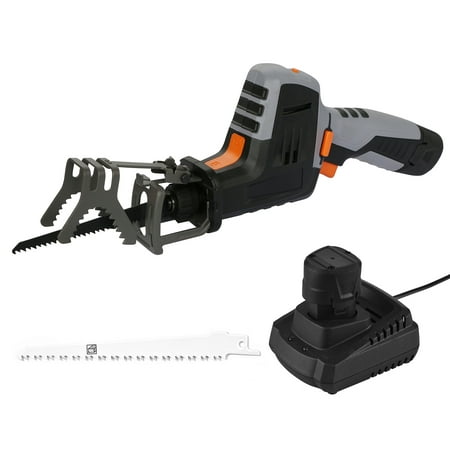

Cordless Reciprocating Saw 2500RPM Handheld Electric Saw with 1.5Ah Battery Fast Wood Cutting Branches Sawing Woodworking Power Tool