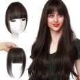 thumbnail image 2 of Clip de flequillo de cabello humano real Vogacara aspecto natural y de Moda Experiencia natural, 2 of 6