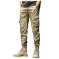 thumbnail image 1 of WEAIXIMIUNG Men's Pants 30X34 Cargo Men's Autumn Workwear Pants Solid Colour Sweatshirt Casual Pants Drawstring Drawstring Drawstring Trousers, 1 of 6