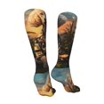 thumbnail image 3 of Kdxio Flower Field Poodle Funny Silky Novelty Funky Long Knee High Socks Soft 3D Print Cosplay Crazy Stockings for Men Women, 3 of 8