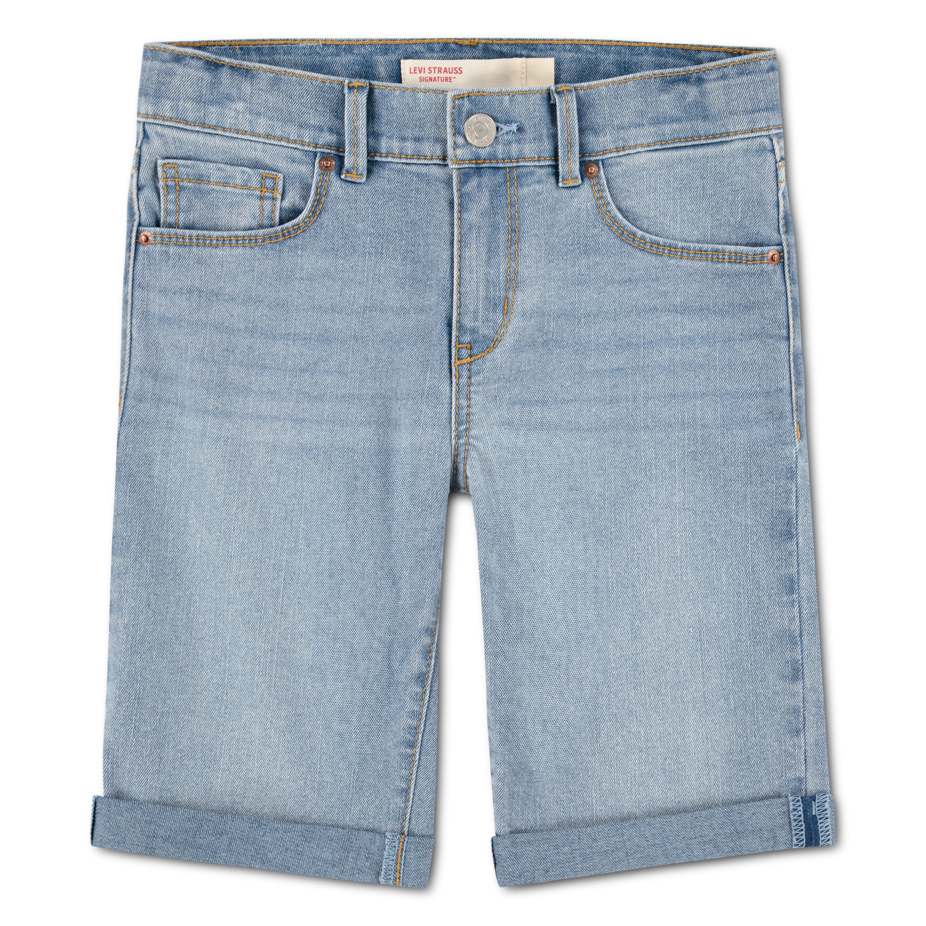 Levi Strauss Signature Girls Bermuda Denim Shorts, Sizes 5-18