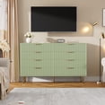 thumbnail image 7 of Fluted 8 Drawer Dressers for Bedroom, 54" Wide Modern Chest of Drawers with Deep Drawers, Large Double Dresser TV Stand, Wooden Dresser Organizer for Living Room, Hallway, Kids Room, 7 of 7