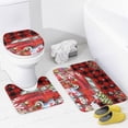 thumbnail image 4 of Merry Christmas Deer 4 Pieces Shower Curtain Set,Winter New Year Xmas Bells Tree Snowflakes Non-Slip Rugs Toilet Lid Cover Bath Mat and Bathroom Curtain, 4 of 8