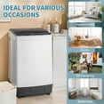 thumbnail image 6 of Portable Full-Automatic Washing Machine, 17.6Lbs Portable Washer Machine, 2.4Cu.ft Compact Laundry Washer and Spin Combo with Drain Pump, 10 Wash Programs 8 Water Levels for Apartment RV Dorm, 6 of 9