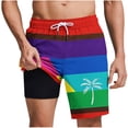 thumbnail image 1 of Pantalones Cortos Casuales para Hombre Imprimir con Bolsillos Pantalones de Playa de Cintura Elástica, Pantalones Cortos de Cintura Elástica para Hombre, 1 of 5