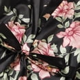 thumbnail image 5 of Womens Soft Pajama Clearance- Lace Bathrobes Silk Satin Sexy Plus Size Robe Sleepwear Black Size XL, 5 of 6