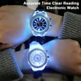 thumbnail image 3 of CNKOO Stylish LED Fluorescent Couple Watch Accurate Time Clear Reading Luminous Display Comfortable to Wear Watch, 3 of 11