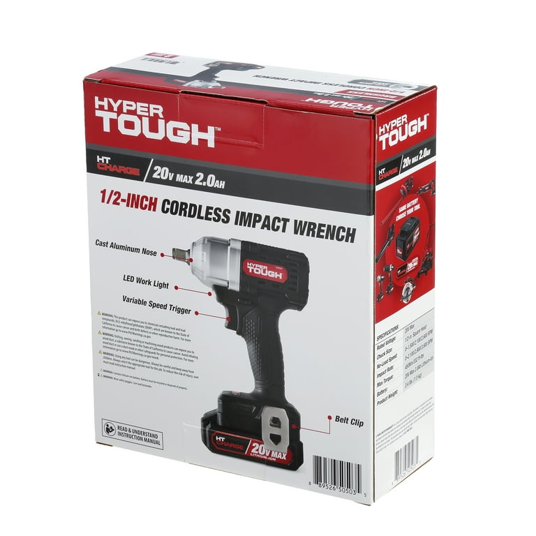 Hyper Tough 20V Lithium-Ion Cordless Impact Driver