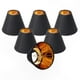 thumbnail image 1 of Set of 6 Mini E14 Lampshades in Black & Gold for Table or Floor Lamps, 1 of 4