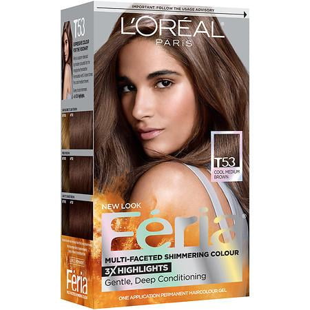 L Oreal Paris Feria Tortoiseshell Browns Permanent Haircolour Gel L Oreal Paris Feria Tortoiseshell Browns Permanent Haircolour Gel Cool Medium Brown T53 1 0