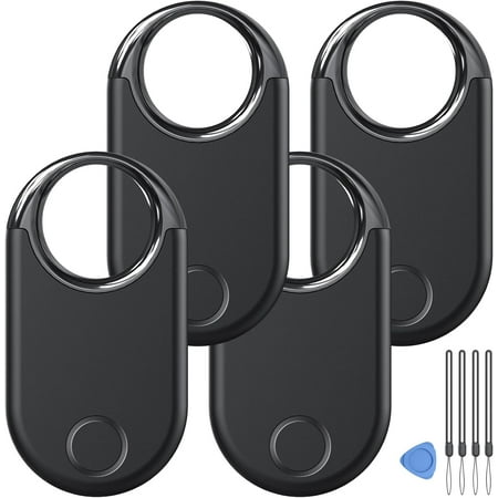 2025 [Apple MFi Certified] (iOS Only) Air Tags 4 Pack, Bluetooth Tracker and Key Finder Compatible with Apple Find My, Works Like AirTags for Luggage/Suitcases/Backpack, Replaceable Battery