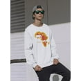 thumbnail image 3 of White Silhouette Elephant Sweatshirt Men - Men Sweatshirt, White, Medium, 3 of 4