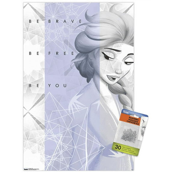 Disney Frozen 2 - Elsa Wall Poster with Push Pins, 14.725" x 22.375"