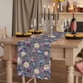thumbnail image 2 of Table Runners 72 Inches Long Dress Scarves, Spring Flowers Farmhouse Kitchen/Dining Table Runner, Coffee Tablerunners, Farmhouse Retro Botanical Purple Blue Floral 13x72 Inch, 2 of 9