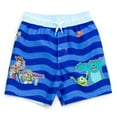 thumbnail image 4 of Disney Pixar Toy Story Incredibles Monsters Inc. Woody Buzz Lightyear Mike UPF 50+ Rash Guard and Swim Trunks Outfit Set Infant to Little Kid, 4 of 5