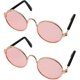 thumbnail image 1 of Gafas de Sol para Perros y Gatos, Gafas de Sol clásicas Redondas de Metal para Princesas, Príncipe, Princesa, Katie, Accesorios para Fotos, Juguetes (2 Piezas), 1 of 5