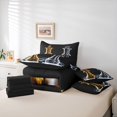 thumbnail image 6 of jejeloiu Chess Games 7 Pieces Bedding Comforter Set,Gold Black Full Bedding Set For Boys Kids Reversible, 6 of 8
