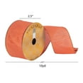 thumbnail image 2 of Vickerman 2.5" x 10 Yards Orange Woven Dupion Christmas Ribbon, 2 of 2