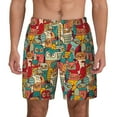 thumbnail image 2 of Goofa Funny Owl Bird Printed Men's Swim Trunks Board Shorts Quick Dry Mens Swimming Trunks with Compression Liner,Breathable Fit Hawaii Beach Shorts-Medium, 2 of 9