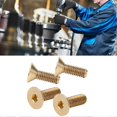 thumbnail image 5 of 50Pcs Flat Hex Socket Screw Copper Countersunk Head Fastener Hardware Industrial Supplies M4M4x12, 5 of 5