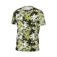 thumbnail image 6 of Wukai Hawaii Palms Print Men's Short-Sleeved Mesh T-Shirt,Quick-Dry Short Sleeve Workout T-Shirt-, 6 of 8