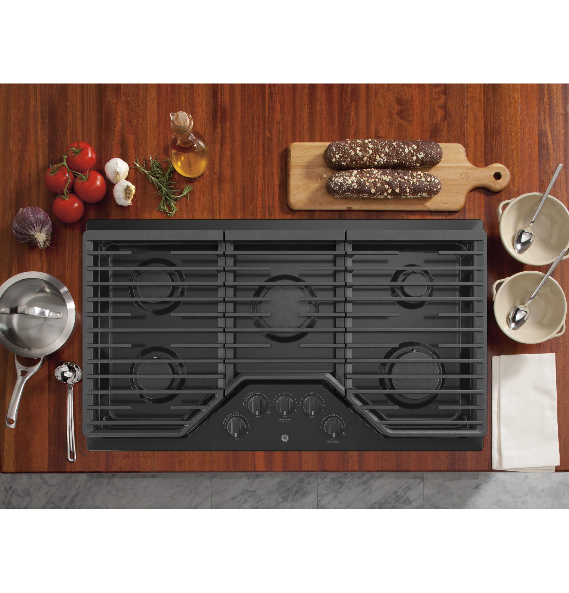 GE JGP5036DLBB 36 Inch Built-In Gas Cooktop with Sealed Burner