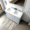 thumbnail image 2 of Tybee 48 in W x 22 in D Dark Grey Double Bath Vanity and Carrara Marble Top, 2 of 10