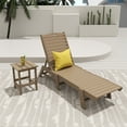 thumbnail image 2 of WestinTrends Malibu Outdoor Chaise Lounge with Side Table, 2 Pieces All Weather Poly Lumber Patio Pool Lounger with 5 Posistions Backrest, Weatherwood, 2 of 9