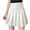 White, variant on Ruziyoog Womens Spandex Comfy Polka Pleated Skirt, Fashion Women Pleated A-Line Skirt Anti-Burnout Solid High Waist Short Skirt Black L