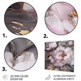 thumbnail image 3 of DESIGN ART Designart "Pink Grey Peonies Elegance III" Floral Peony Metal Wall Art 16 in. wide x 16 in. high, 3 of 5