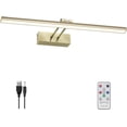 thumbnail image 4 of Picture Light,Battery Art Lights for Wall,Wireless Remote Painting Light with Timer and Dimmable,20”Metal Display Lighting for Artwork,Portrait,Gallery-Antique Brass, 4 of 4
