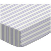 SheetWorld Fitted Sheet (Fits BabyBjorn Travel Crib Light) - Lavender Dual Stripe