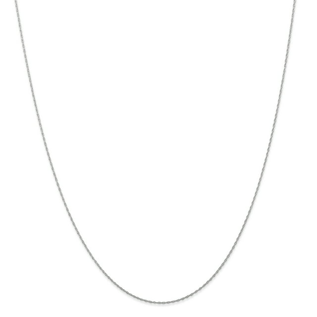 14K White Gold .5 mm (CARDED) Cable Rope Chain 16 Inch