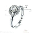 thumbnail image 3 of QQTDFG Platinum Plated Encrusted Halo Solitaire Ring AAA Zirconia Women B303-6, 3 of 7