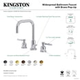 thumbnail image 7 of Kingston Brass FSC8930DL Concord Widespread Bathroom Faucet with Brass Pop-Up in Matte Black, 7 of 7