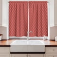 thumbnail image 2 of Ambesonne Geometric Kitchen Curtains, Patriotic Theme Stars, 55"x39", Vermilion Navy Blue, 2 of 3