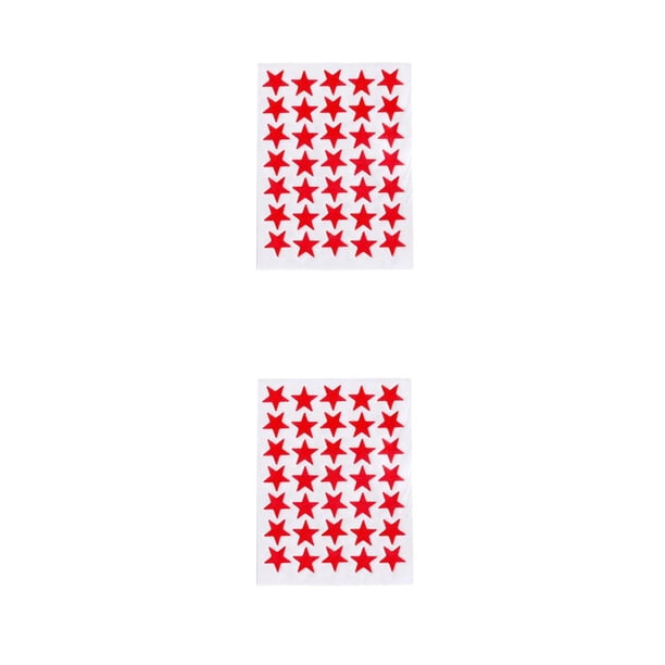 sweethay 10 hojas de pegatina Flash de premio, diseño de estrella de cinco puntas, etiqueta de alabanza para madre, dibujos animados, Rojo 2Conjunto