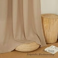 thumbnail image 6 of Rustic Linen 132 inch Long Curtains for Living Room, Grommet Privacy Added Thick Linen Weave with Light Filter Window Curtains & Drapes for Bedroom, Camel, W55 x L132, 2 Panels, 6 of 6
