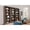 Gray, variant on Traditional 8' Tall Wood Bookcase Wall With Ladder Aged Office Bookcases Black