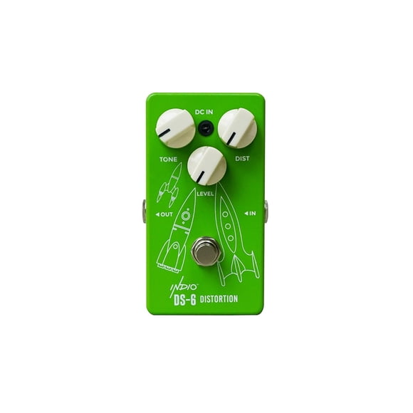 Indio by Monoprice DS-6 True Bypass Analog Vintage Distortion Full-size Guitar Effect Pedal