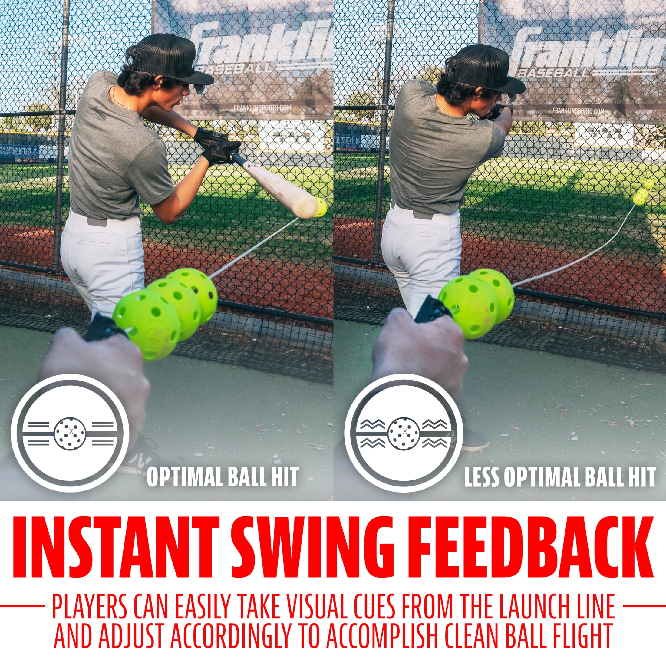 Franklin Sports MLB Launch Line Baseball Hitting Trainer