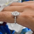 thumbnail image 5 of solitaire jewels 2CT Marquise Moissanit Hidden Halo Engagement Ring For Women, 18K White Gold, 5 of 6