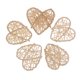 thumbnail image 2 of 5 adornos decorativos de ratán para Navidad y cumpleaños. Corazón Natural 5 Piezas, 2 of 7