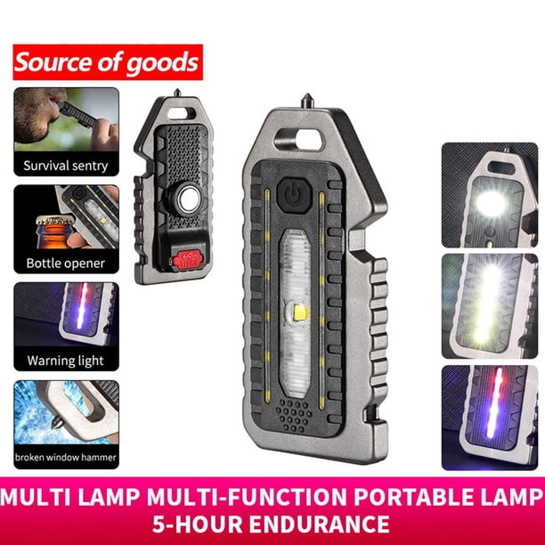 Lámpara Clip de bolsillo Linterna Llaveros Acampar al aire libre Ciclismo Luz de trabajo LED (A)