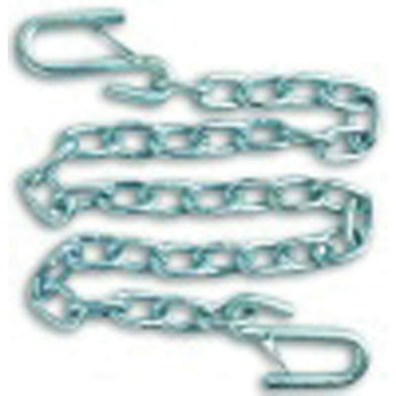 C.R. Brophy TCL2 Trailer Safety Chain with Two Latch S-Hooks - 1/4" Chain, 7/16" S-Hooks