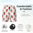 thumbnail image 3 of Sikiie Hand Drawn Strawberry Print Men's Double Layer Swimming Trunks, Adjustable Waistband and Pockets Sports Swimming Trunks, Beach Swimwear-Medium, 3 of 6