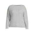thumbnail image 5 of Terra & Sky Women's Plus Size Boatneck Sweater, Sizes 0X-4X, 5 of 5