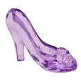 thumbnail image 3 of Zapatos de tacón alto de princesa, decoración para casa de muñecas, zapatillas acrílicas de colección para exhibir púrpura, 3 of 9