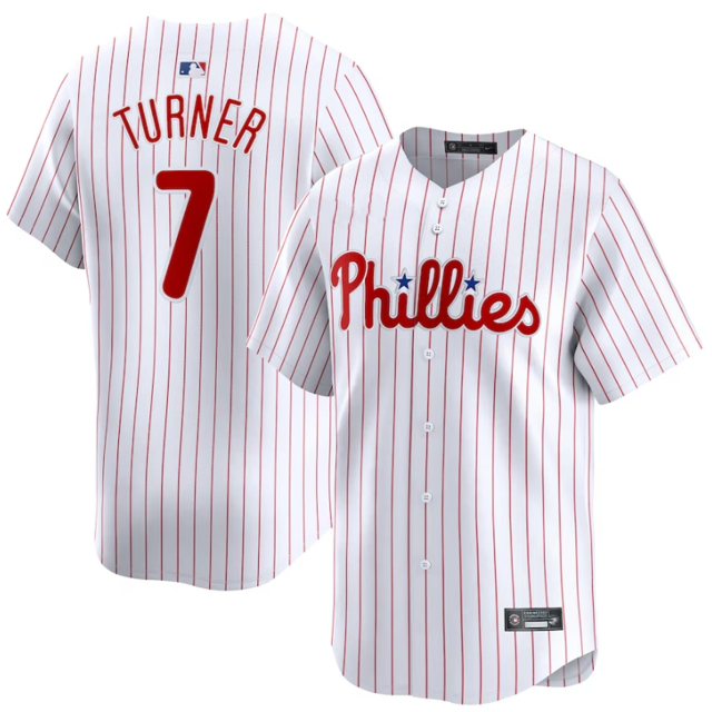 Camiseta clásica de béisbol blanca de local de Bryson Stott de los Philadelphia Phillies, con número de estrella bordado.-S